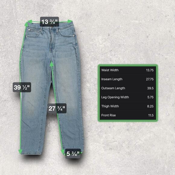 ★ Madewell Classic High-Waisted Light Wash Straight-Leg Jeans ★ - Picture 5 of 8